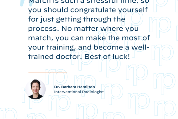 Dr. Barbara Hamilton Quote on Match Day