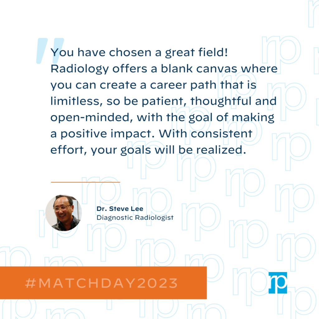 Dr. Steve Lee Quote on Match Day