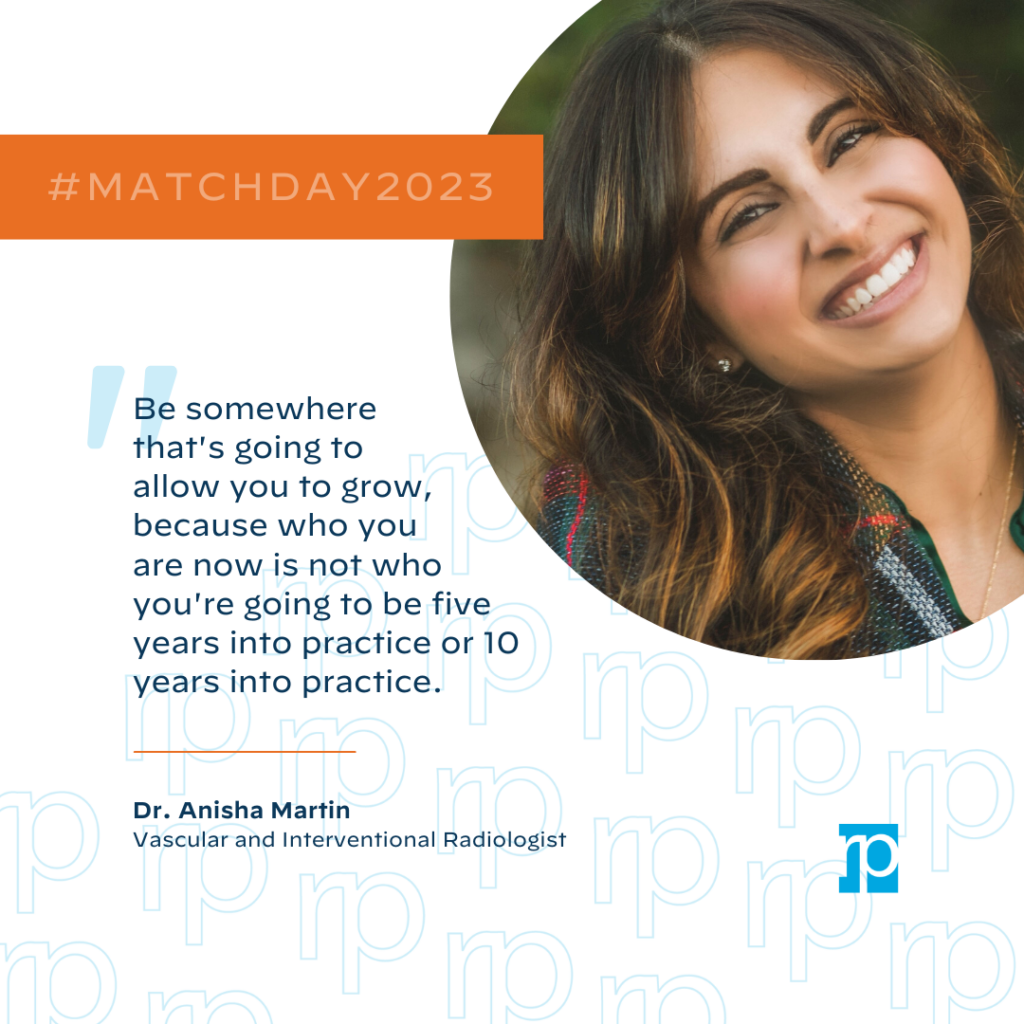 Dr. Anish Martin Quote on Match Day