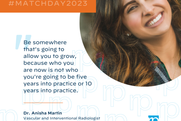 Dr. Anish Martin Quote on Match Day
