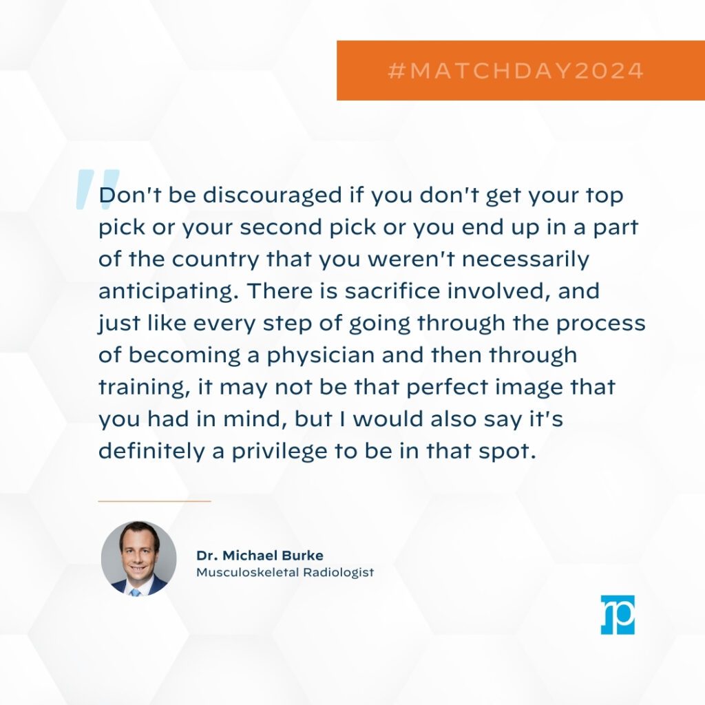 RP radiologists share advice for Match Day %
