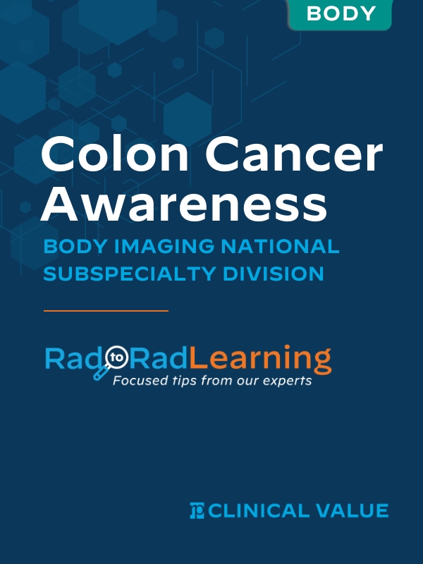 Rad to Rad Learning: Colon Cancer Awareness