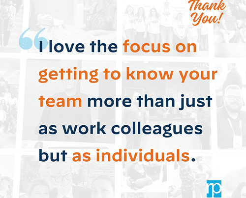 I love the focus on getting to know your team more than just colleagues but as individuals.