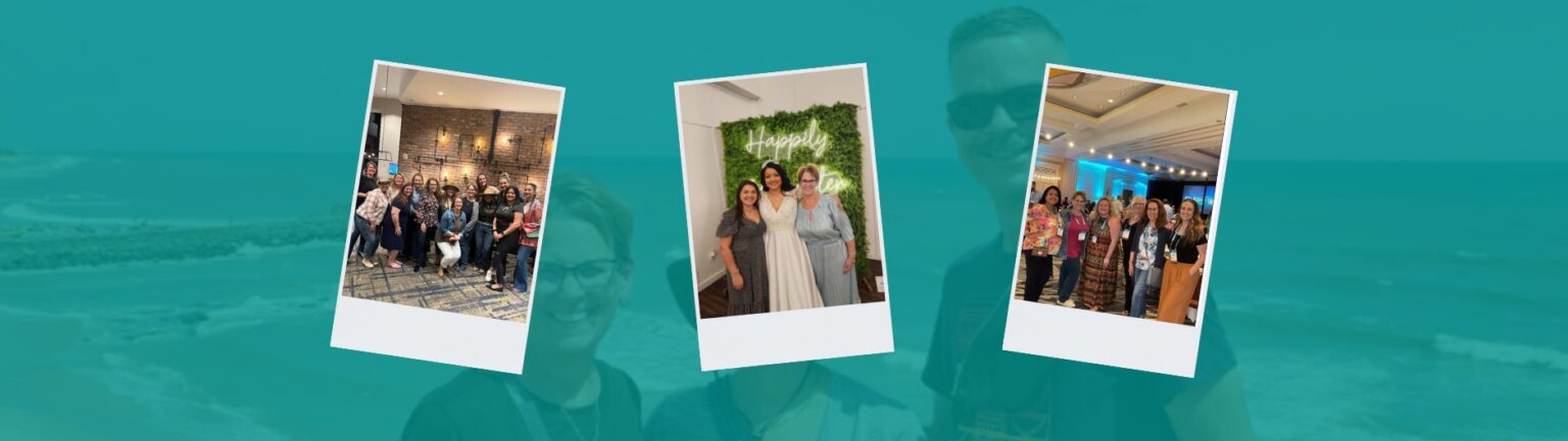 groups of women smiling at different venues.