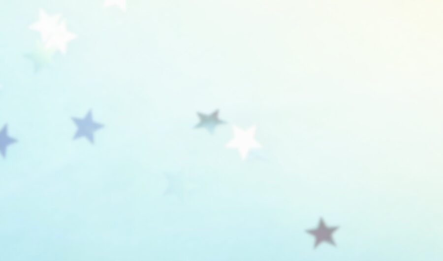 blue and yellow ombre with stars